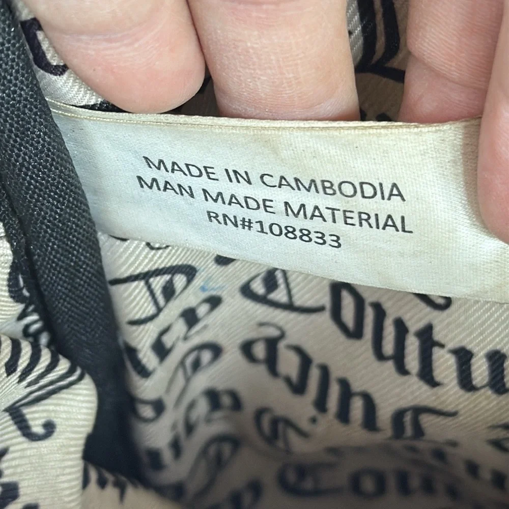 (E4) Juicy Couture Black Backpack with Gold Accents - Picture 13 of 16